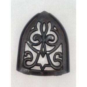 Antique Cast Iron Trivet for Sad Iron Fleur-De-Lis Design Rustic Kitchen Home De